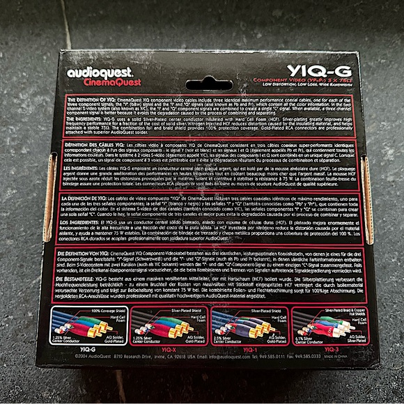 AudioQuest - Cinema Quest YIQ-G
Component Video cables 4.5 m - Picture 3 of 6